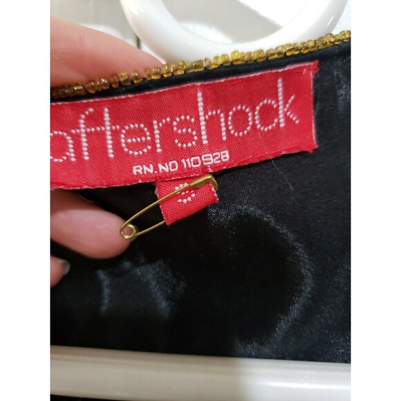 Aftershock Silk Beaded Jacket Duster Vintage Y2K Black Bell Sleeves S Fairy Boho - Picture 5 of 7